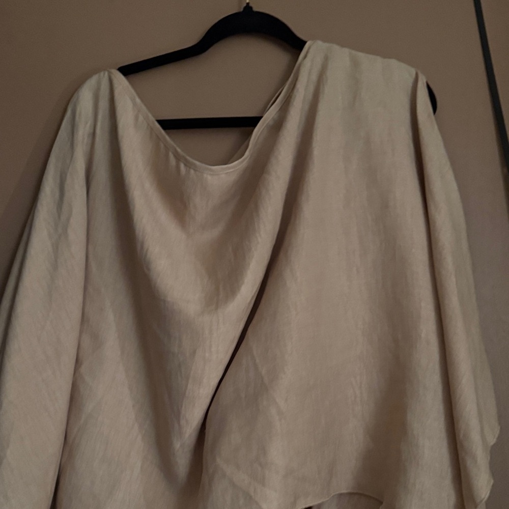 SHEIN Beige Tunic Top one shoulder one size fits most NWOT